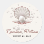 eine kleine Perle unter der Babydusche Runder Aufkleber (Vorderseite)