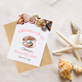 Eine kleine Perle unter der Kinderdusche des Meere Dankeskarte