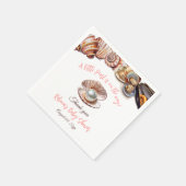 Eine kleine Perle unter der Kinderdusche des Meere Serviette (Ecke)