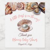 Eine kleine Perle unter der Kinderdusche des Meere Weinetikett (Einzelnes Label)