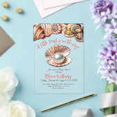 Eine kleine Perle unter der Meeresschutzdusche Acryleinladungen (In Situ (Hochzeit))