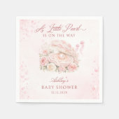 Eine kleine Perlen-Mädchen-Baby-Party Serviette (Vorderseite)