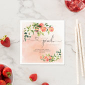 Eine kleine Pfirsichdusche Napkin Serviette (Beispiel)