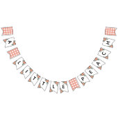 Eine kleine Pfirsichdusche Wimpelkette (Alle)