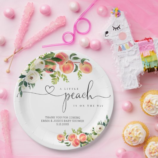 Eine kleine Pfirsichspülung Pappteller (Party)