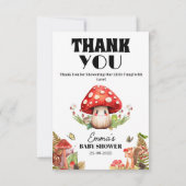 eine kleine Pilzpilzspuppe Butterfly Moth Babydusc Dankeskarte (Rückseite)