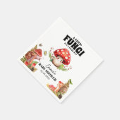 eine kleine Pilzpilzspuppe Butterfly Moth Babydusc Serviette (Ecke)