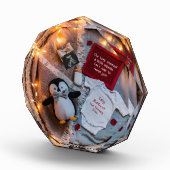 Eine kleine Pinguin-Liebe-Schwangerschaftsankündig Fotoblock (Rechts)