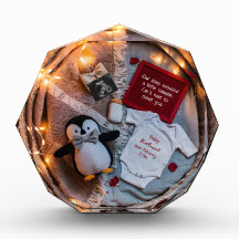 Eine kleine Pinguin-Liebe-Schwangerschaftsankündig