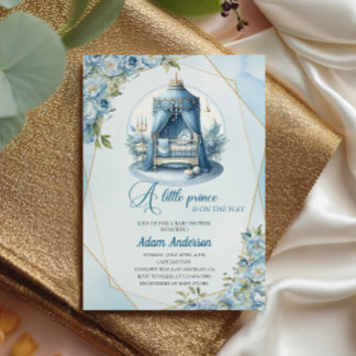 Eine kleine Prince Baby Dusche Einladung - Royal B