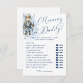 Eine kleine Prince Royal Blue Dusche Mommy oder Pa Einladung (Vorne/Hinten)