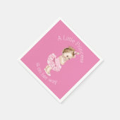 Eine kleine Princess Ballerina Babydusche pink Serviette (Ecke)