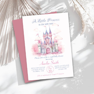 Eine kleine Princess Castle Babydusche Einladung