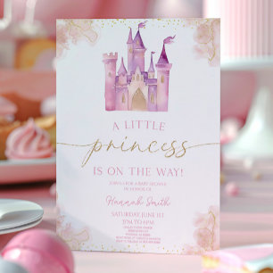 Eine kleine Princess Royal Castle Babydusche Einladung