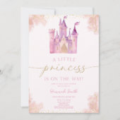 Eine kleine Princess Royal Castle Babydusche Einladung (Vorderseite)