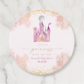 Eine kleine Princess Royal Castle Babydusche Geschenkanhänger (Vorderseite)