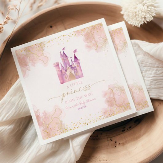 Eine kleine Princess Royal Castle Babydusche Serviette