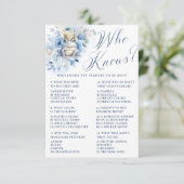 Eine kleine Prinz Royal Blue Dusche, wer weiß? Einladung (Stehend Vorderseite)