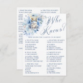 Eine kleine Prinz Royal Blue Dusche, wer weiß? Einladung (Vorne/Hinten)