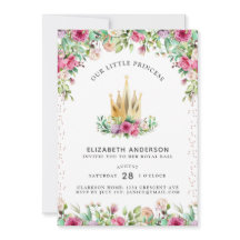 Eine kleine Prinzessin-Blumenkarte zum Geburtstag