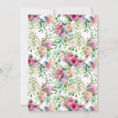 Eine kleine Prinzessin floral Einladung (Rückseite)