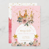 Eine kleine Prinzessin ist auf dem Weg zur Krone Einladung (Vorne/Hinten)