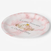 Eine kleine Prinzessin ist auf dem Weg zur Mädchen Pappteller (Schrägansicht)