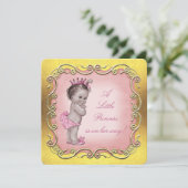 Eine kleine Prinzessin ist auf ihrem Weg Baby Dusc Einladung (Stehend Vorderseite)