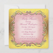 Eine kleine Prinzessin ist auf ihrem Weg Baby Dusc Einladung (Rückseite)