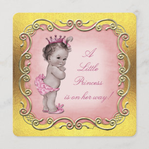 Eine kleine Prinzessin ist auf ihrem Weg Baby Dusc Einladung