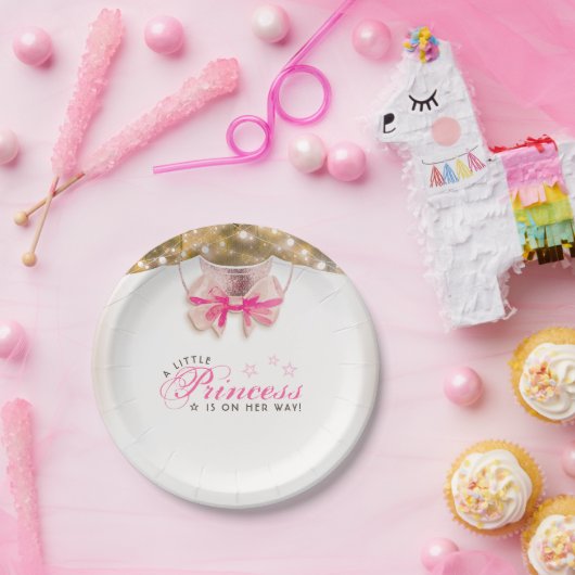 Eine kleine Prinzessin ist auf ihrem Weg Baby Dusc Pappteller (Party)