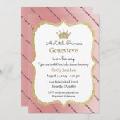 Eine kleine Prinzessin ist auf ihrem Weg Einladung (Vorne/Hinten)