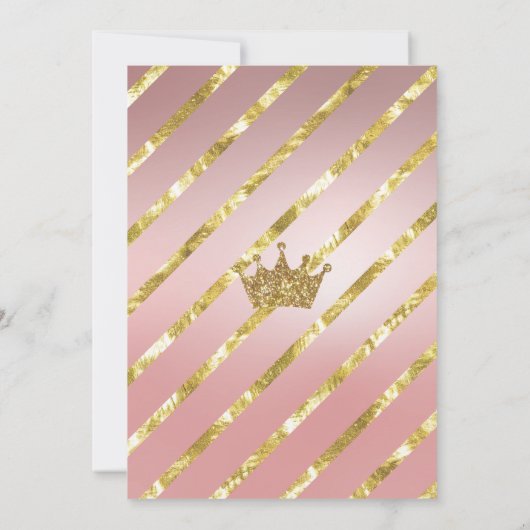 Eine kleine Prinzessin ist auf ihrem Weg Einladung (Rückseite)