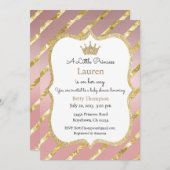 Eine kleine Prinzessin ist auf ihrem Weg Einladung (Vorne/Hinten)