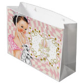 Eine kleine Prinzessin ist unterwegs. Große Geschenktüte (Rückseite Schrägansicht)