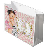 Eine kleine Prinzessin ist unterwegs. Große Geschenktüte (Vorderseite Schrägansicht)