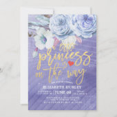 Eine kleine Prinzessin ist unterwegs mit der Flora Einladung (Vorderseite)