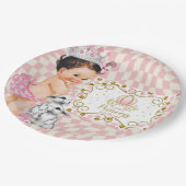 Eine kleine Prinzessin ist unterwegs. Pappteller (Schrägansicht)