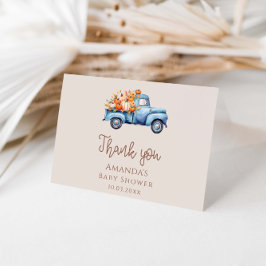 Eine kleine Pumkin Boy Babydusche Dankeskarte