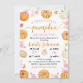 Eine kleine Pumkin Fall Girl Dusche Einladung (Vorderseite)