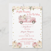 Eine kleine Pumkin Girl Babydusche Einladung (Vorderseite)