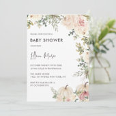 Eine kleine Pumkin Girl Babydusche Einladung (Stehend Vorderseite)