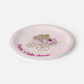 Eine kleine Pumkin Girl Babydusche Pappteller (Schrägansicht)