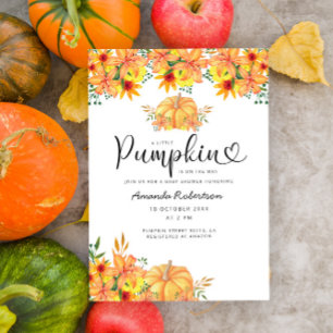 Eine kleine Pumkin ist auf dem Weg Baby-Party Einladung