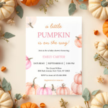 Eine kleine Pumkin ist auf dem Weg Baby Shower
