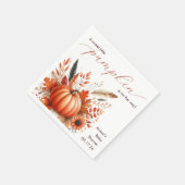 Eine kleine Pumpkin Autumn Baby Dusche Serviette (Ecke)