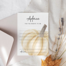 Eine kleine Pumpkin Autumn Baby Shower Advice Card Einladung