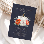Eine kleine Pumpkin Autumn Baby Shower Einladung
