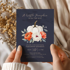 Eine kleine Pumpkin Autumn Baby Shower Einladung