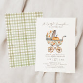 Eine kleine Pumpkin Autumn Baby Shower Einladung